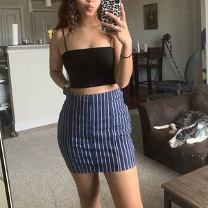 Pinstripe mini skirt